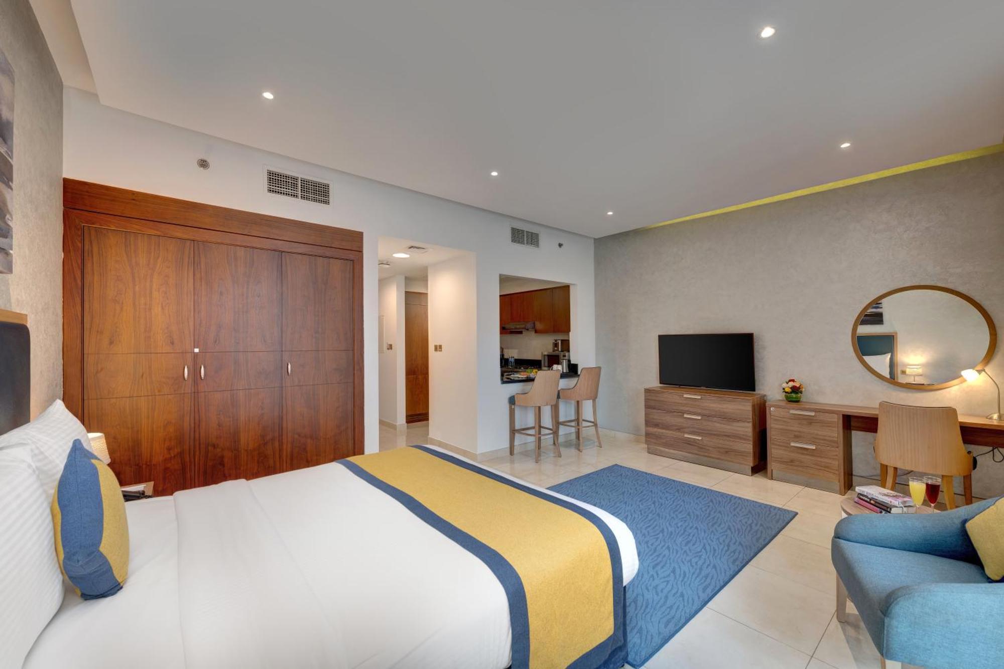 דובאי Suha Park Hotel Apartments, Waterfront Jaddaf חדר תמונה